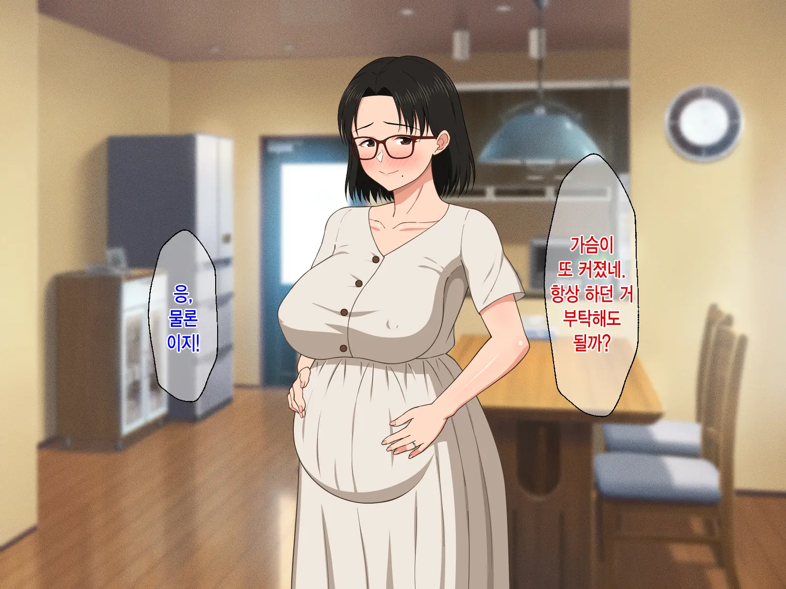 Megane Kyonyuu Na Okaa-San To Yojouhan De Noukou Sex | 안경거유인 엄마랑 다다미 넉장 반 집에서 농후섹스